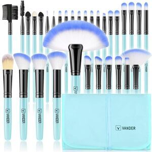 Vander 32pieces Blue Professional Makeup Foundation Brushes Set With Case